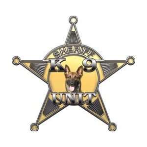  5 Point Sheriff Star K9 Unit Gold   6 h   REFLECTIVE 