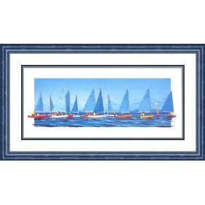  First to the Mark by Bernie Walsh   Framed Artwork