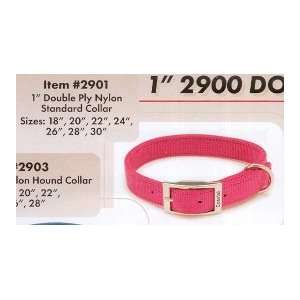  Nylon Double Collar Neon Pink 1X22