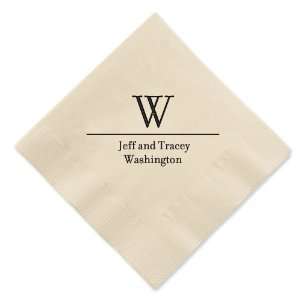  Foil Stamped Initial & Name Napkin
