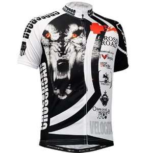 Fixgear Cycling Jersey White/black Fox Short Sleeves Custom Road Bike 