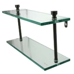   Black Foxtrot 16 x 5 Double Glass Shelf from the Foxtrot Collection