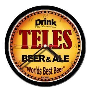  TELES beer and ale cerveza wall clock 