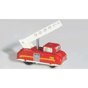  Wind Up collectible Tin toy Fire Engine Vintage 