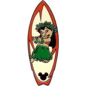  Pin of Lilo in Grass Hulu Skirt with Surfboard Everything 
