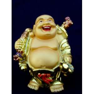   Happy) Buddha with a Money Bag and Wulou (Hulu) for Feng Shui or Gifts