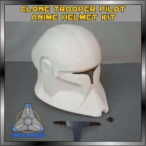 Clone Trooper TCW Anime Pilot Helmet Prop Kit for Star Wars Collectors