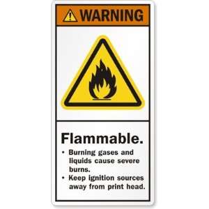 Flammable. Burning gases and liquids cause severe burns. Keep ignition 