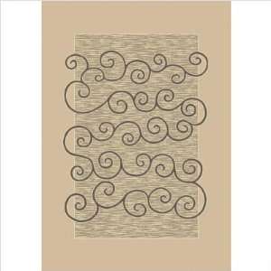 Innovation Carved Spirale Opal Antique Contemporary Rug Size Round 7 