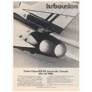  1977 Turbo Union RB 199 Jet Engine Tornado Aircraft Print 