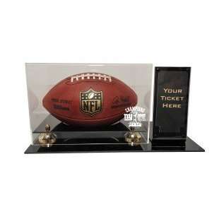  Super Bowl 46 New York Giants Champs Football & Ticket 