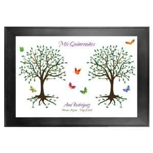  Quinceanera Guest Book Tree # 2 (2) Butterflies 24x36 