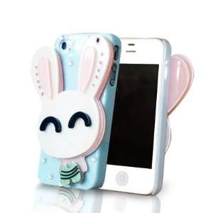 Fantasy Product Iphone 4/4s Case 3D design rabbit with mirror Sky Blue