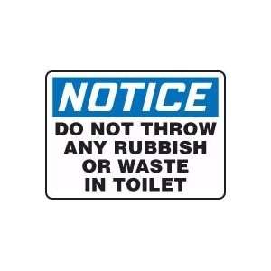  RESTROOM SIGNS NOTICE DO NOT THROW ANY RUBBISH OR WASTE IN 