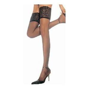  Sheer Lace Top Thigh Highs with Silicone Backing Asst 