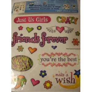   Reusable Vinyl Stickers ~ Just Us Girls, Friends Forever Toys & Games