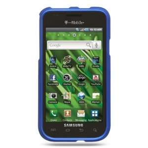  BLUE Hard Rubber Feel Plastic Case for Samsung Galaxy S 4G 