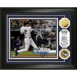  Derek Jeter New York Yankees 3000th Hit Commemorative 24KT 