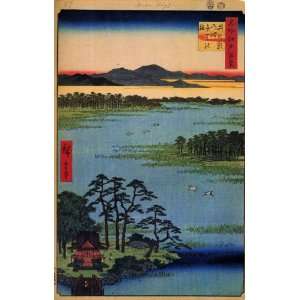 Acrylic Fridge Magnet Japanese Art Utagawa Hiroshige Benten Shrine 
