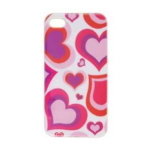 Gino Allover Heart Pattern IMD Hard Plastic Back Case for iPhone 4 4G 