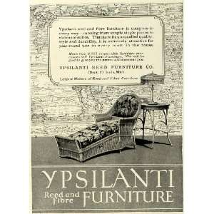  1924 Ad Ypsilanti Reed Fibre Furniture Home Decor Couch 