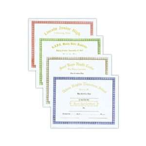     Personalized stock certificate with foil.