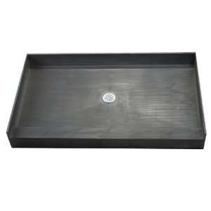 Tile Redi 3448C PVC Black 3448 48 x 34 Shower Pan with Single Curb 