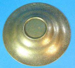 Signed Tiffany 9 Inlaid Gold Dore Bronze Bowl #1723  