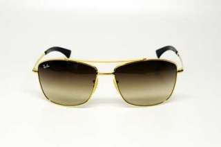 RAY BAN RB 3476 001/13 SUNGLASSES GOLD METAL BROWN LENS AUTHENTIC 001 