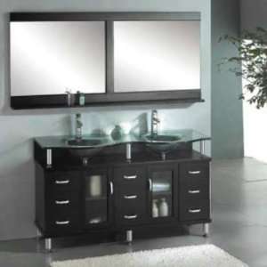  Ariel Bath A 706 60 59L x 33 2/5H Bathroom Vanity Set in 