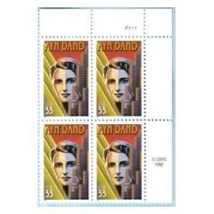  1999 AYN RAND #3308 sheet of 20 x 33 cents US Postage 