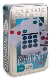   Double 9 Color Dot Dominoes Tin by Cardinal