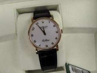 Rolex Cellini Classic Mens Watch 18kt White Mother of Pearl 5115/8 NEW 