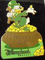 Lot of Disney St. Patricks Day Mickey Scrooge McDuck LE Pins  