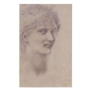   Burne Jones   32 x 32 inches   Head Of A Young Girl