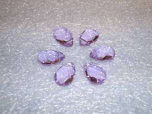 18mm x 12mm LILAC FACETED GLASS TEARDROPS  