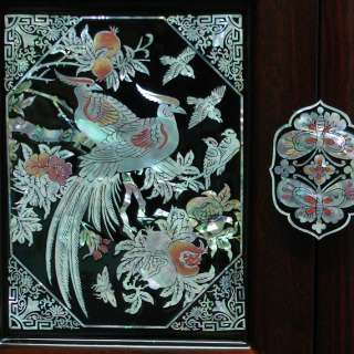 Lacquered Mother of Pearl Inlay Wooden Dressers Cabinet Princess 