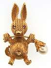 WAT UP, DOC? 14k Gold Rabbit Pin With