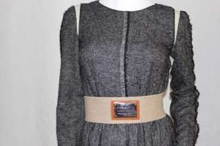 2200 Dolce Gabbana Dress Warm Wool Raw Edge 40 6 S #0007XX  
