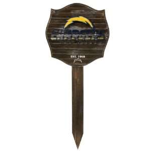  NFL San Diego Chargers Stake Wood Sign