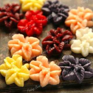 Assorted Vintage Style resin Flower Cabochon RB0545  