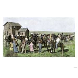  Prairie Settlers Helping a Neighbor with His Farm Work, c 