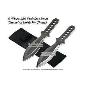  2 Pcs 8.5 440 Stainless Steel Throwing Knife With Pouch 