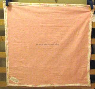   Handmade Pink Baby Quilt Log Cabin ZIG ZAG 33X33 roses warm soft cozy
