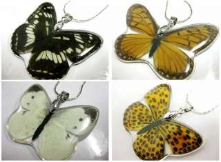 36PCS NOBLE LADY YELLOW BUTTERFLY QUEEN AMBER PENDANTS  