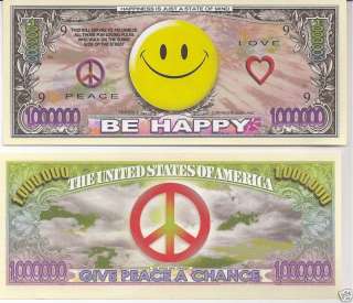 Smiley Face $Million Dollar$ Novelty Collectible Bill  