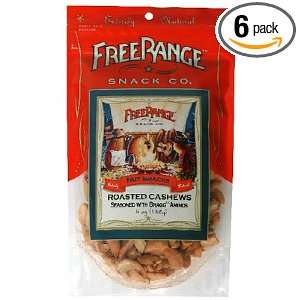 Free Range Cashews with Bragg Aminos, 5 Ounce Package (Pack of 6 