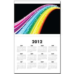  Calendar Print w Current Year Retro Rainbow Everything 