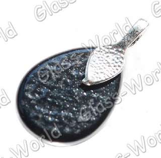 10PCS Teardrop Dichroic Foil Glass Pendants FREE+Clasps  