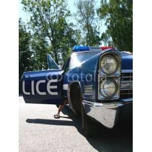  Wallmonkeys Peel and Stick Wall Decals   70´s Police Car 